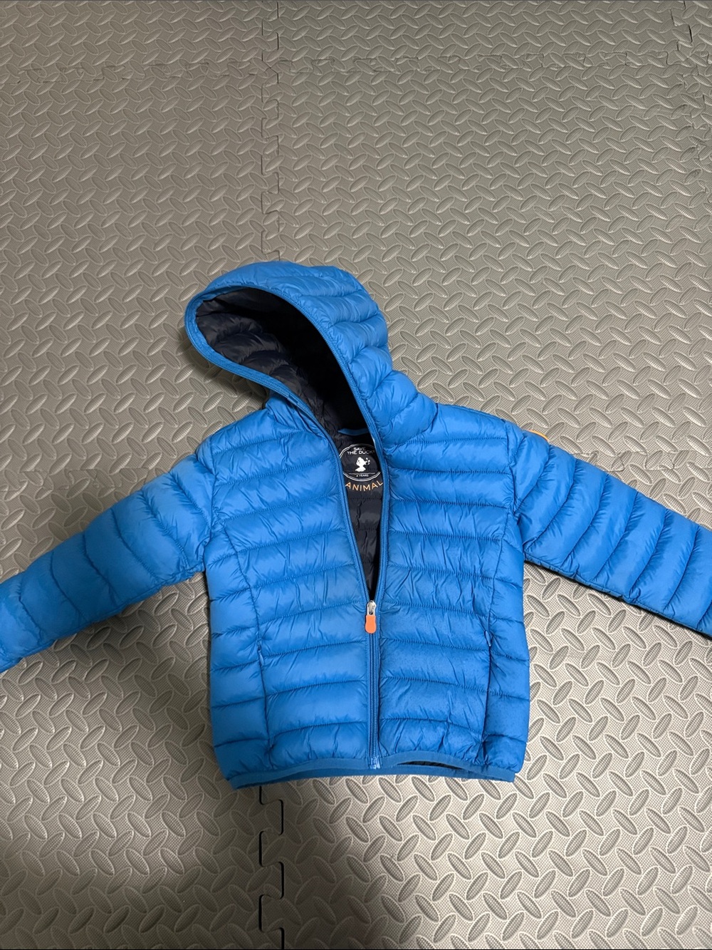 SAVE THE DUCK Kids Hooded Puffer Jacket - Bright Blue